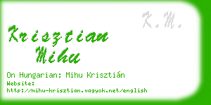 krisztian mihu business card