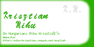 krisztian mihu business card